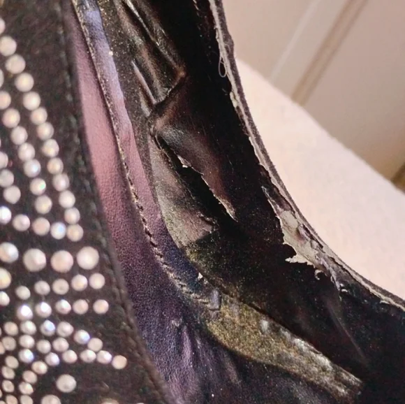 Shiekh Elegant Black Heels Covered In Rhinestone - Picture 11 of 17